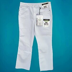 NWT D.Jeans White Twill High Waist Ankle Crop Jeans - 8
